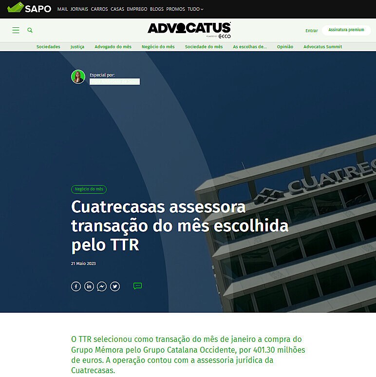 Cuatrecasas assessora transao do ms escolhida pelo TTR